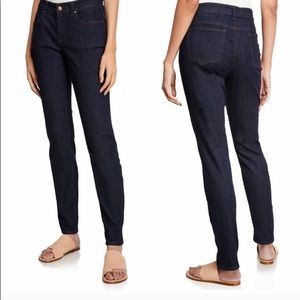 Eileen Fisher Dark Wash Stretchy Skinny Jeans 8